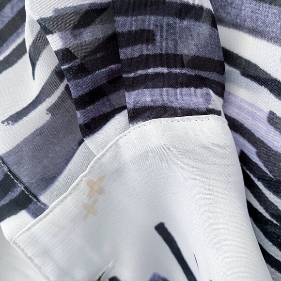 Ivanka Trump - Button Front Print Longsleeve Shirt with Cuffs - Picture 10 of 13